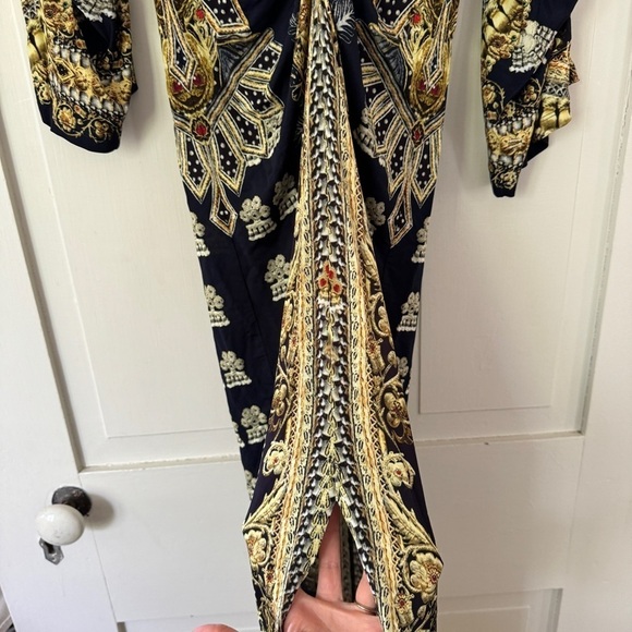 Camilla Long Split Front Twist Dress Its All Over Torero - Picture 16 of 16